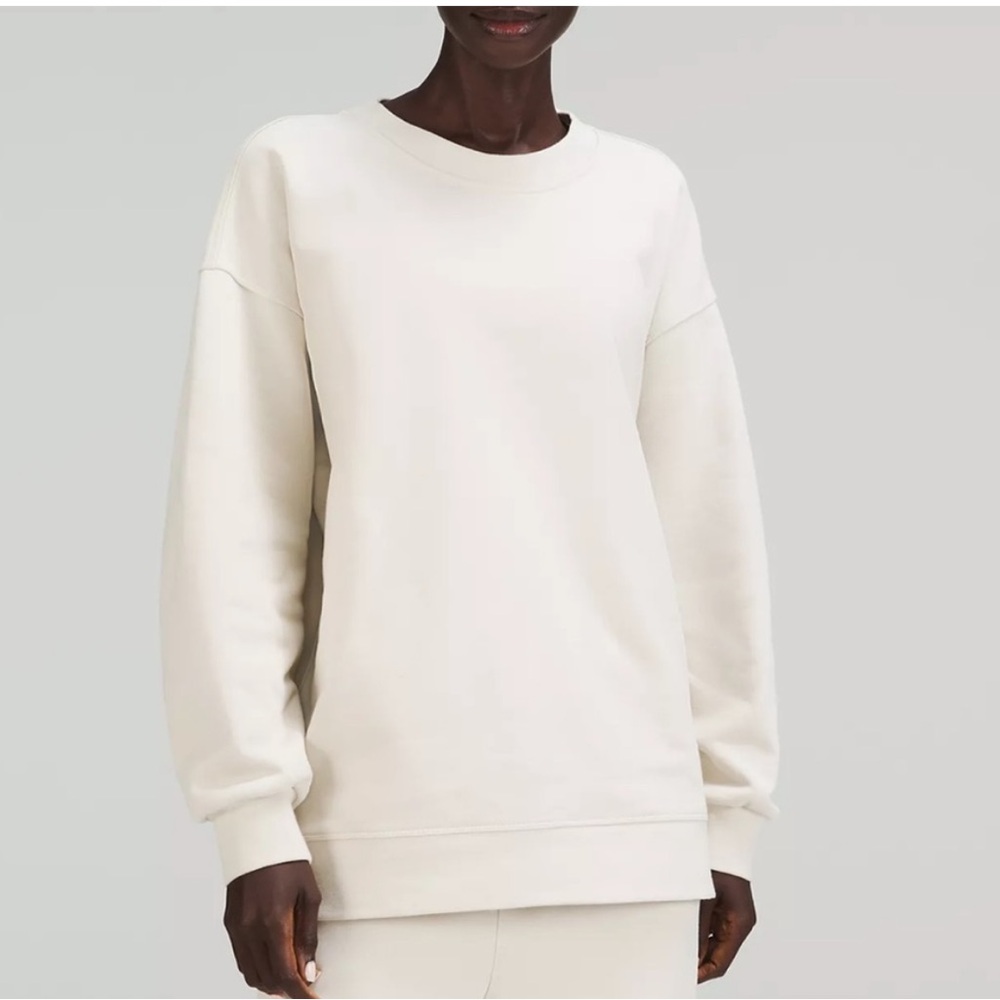 Lululemon White Perfectly Oversized Crewneck Sweater - M/L